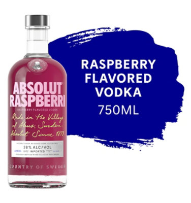 Absolut Vodka Raspberry 80 Proof - 750 Ml - Image 2