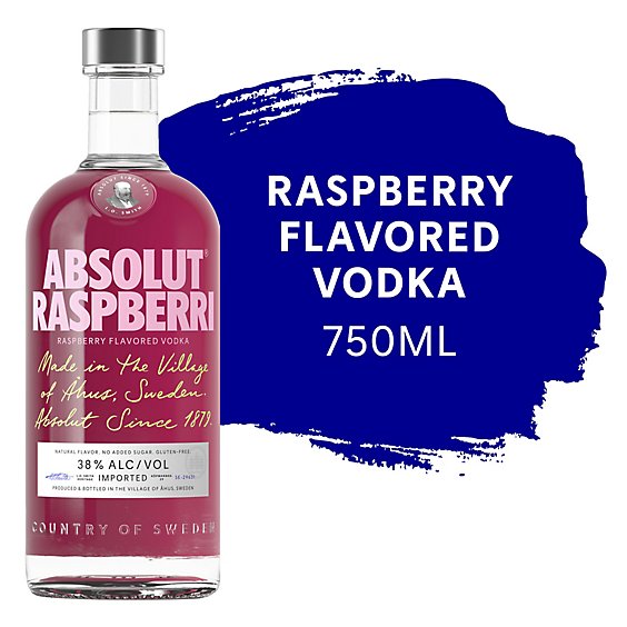 Absolut Vodka Raspberry 80 Proof - 750 Ml