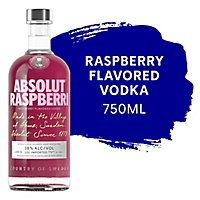 Absolut Vodka Raspberry 80 Proof - 750 Ml - Image 1