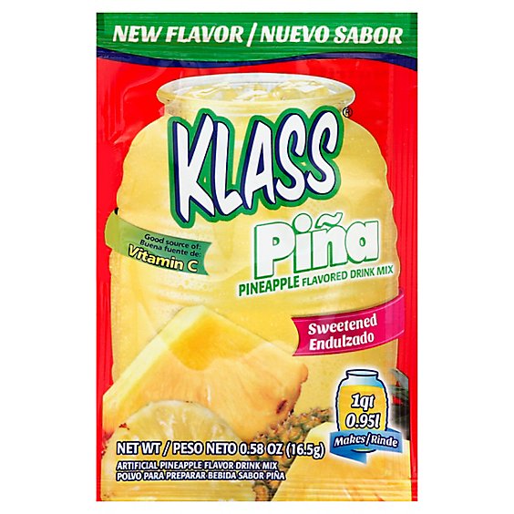 Klass Drink Mix Sweetened Pineapple Flavored - .58 Oz