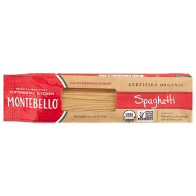 Montabello Pasta Organic Spaghetti Bag - 16 Oz - Image 2