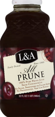 L&A Juice All Prune - 32 Oz - Image 1