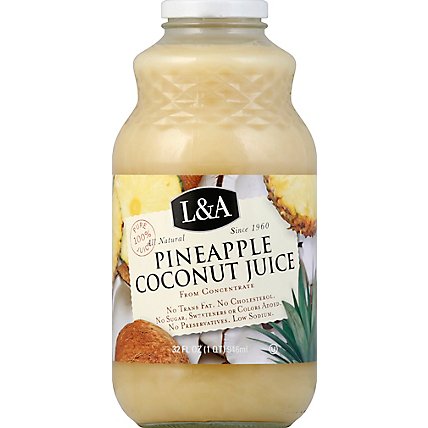 L&A Juice Pineapple Coconut - 32 Fl. Oz. - Image 2