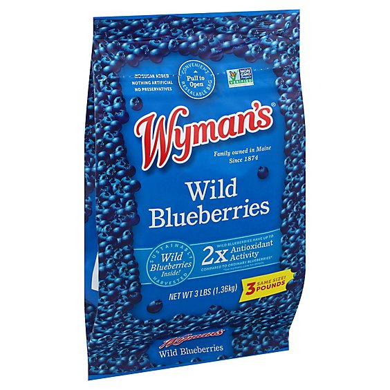 Wymans Blueberries Wild - 3 Lb