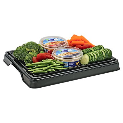 Deli Catering Tray Veggies & Hummus 8 To 12 Servings - Each - Image 1