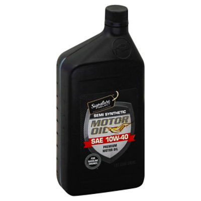 Signature SELECT Motor Oil Premium Semi Synthetic SAE 10W-40 - 1 Quart