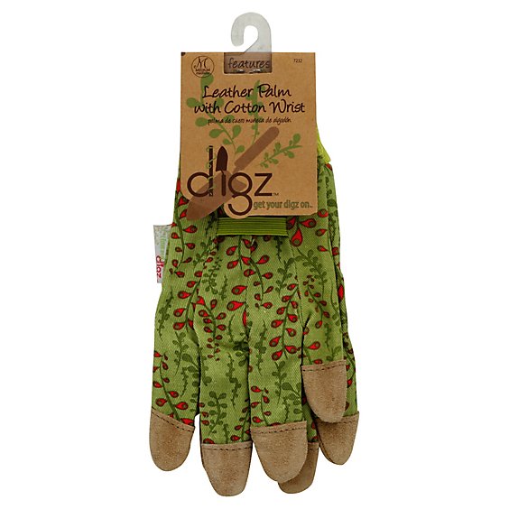Digz Leather Palm Knit Wrist Medium Glove - 1 Pair