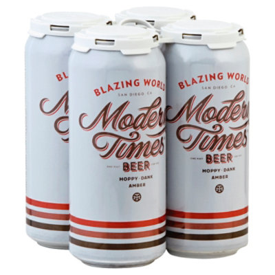 Modern Times Blazing World Amber In Cans - 4-16 Fl. Oz.