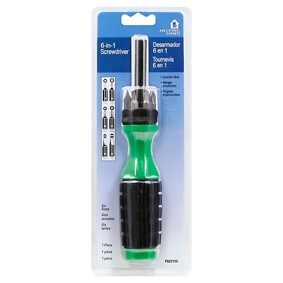 Helping Hand 6 In 1 Screwdriver - Each