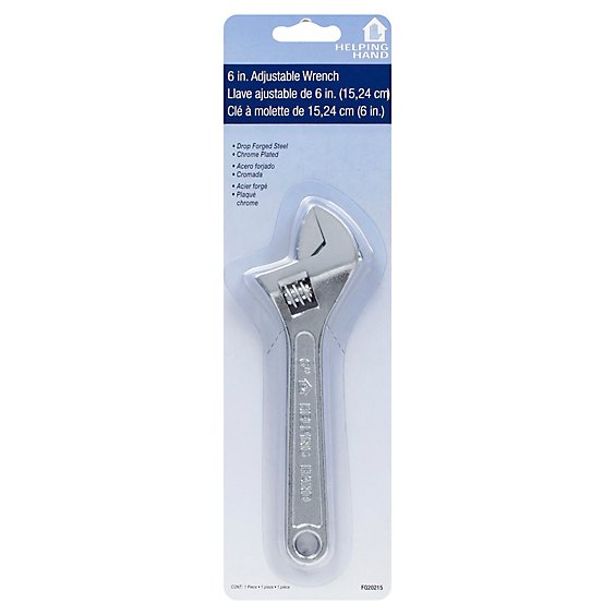 Helping Hand Adjustable Wrench 6 In - Each