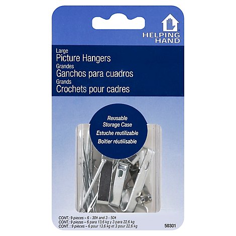 Helping Hand Picture Hangers Large - 9 Count