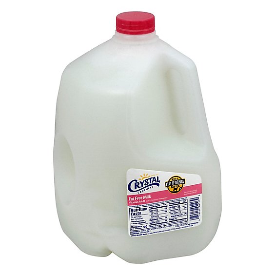 Crystal Creamery Fat Free Skim Milk - 1 Gallon