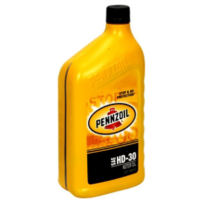 Pennzoil Sae Hd-30 Motor Oil - Quart