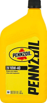 Pennzoil Motor Oil 10w-40 Weight - Quart - Image 1