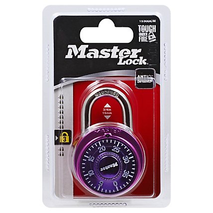 Master Lock Padlock Combination Lock 3/4 Inch 19 Mm 1530dcm - Each - Image 1