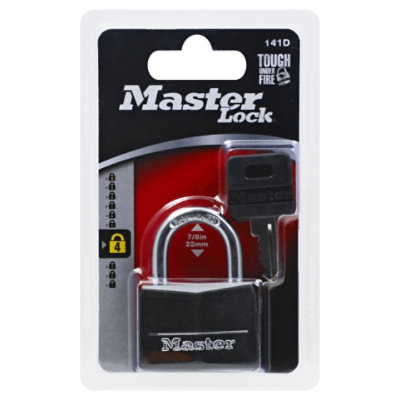 Master Lock Padlock With Keys Scratch Resistant Cover 7/8 Inch 22 Mm 141d - Each