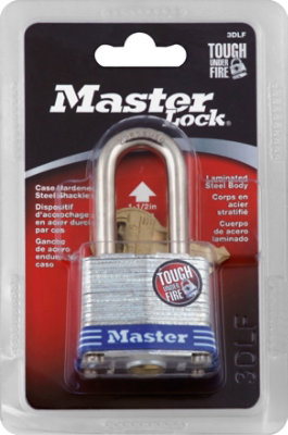 Master Lock Padlock With Keys Laminated Steel Body 1 1/2 Inch 3DLF - Each - Image 2