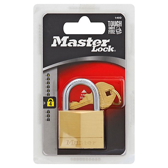 Master Lock Padlock With Keys Scratch Resistant Cover 7/8 Inch 22 Mm 140d - Each