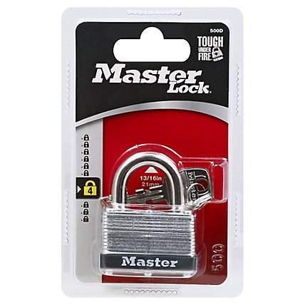Master Lock Padlock Warded 13/16 Inch 21 Mm 500D - Each - Image 1