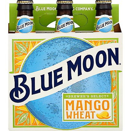Blue Moon Mango Beer Craft Wheat 5.4% ABV Bottle - 6-12 Fl. Oz. - Image 1
