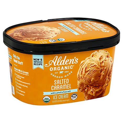 Aldens Ice Cream Organic Salted Caramel - 1.5 Quart