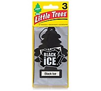 Little Trees Air Fresheners Black Ice - 3 Count