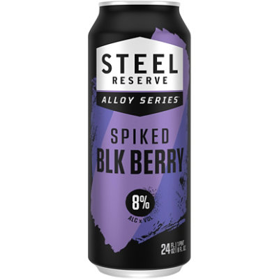 Steel Reserve Spiked Blk Berry Flavored Malt Beverage Beer 8% ABV Can - 24 Fl. Oz. - Image 2