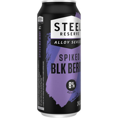 Steel Reserve Spiked Blk Berry Flavored Malt Beverage Beer 8% ABV Can - 24 Fl. Oz. - Image 3