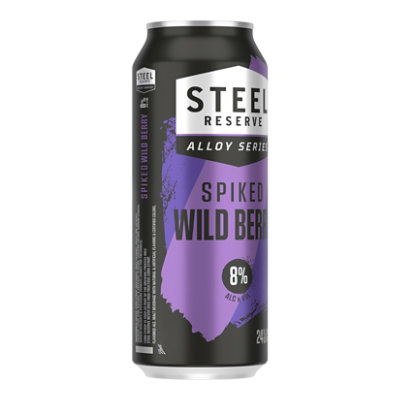 Steel Reserve Spiked Blk Berry Flavored Malt Beverage Beer 8% ABV Can - 24 Fl. Oz. - Image 3
