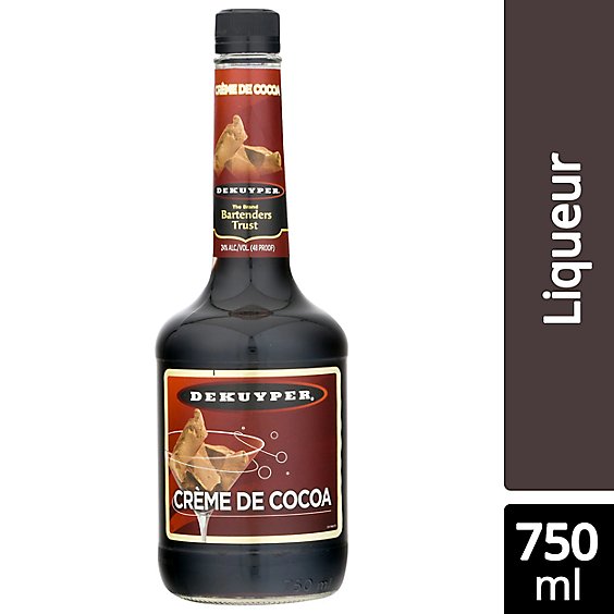 DeKuyper Creme De Cacao Dark 48 Proof - 750 Ml