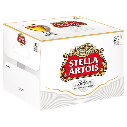 Stella Artois Beer Lager Premium Belgium - 20-9.6 Fl. Oz. - Image 1