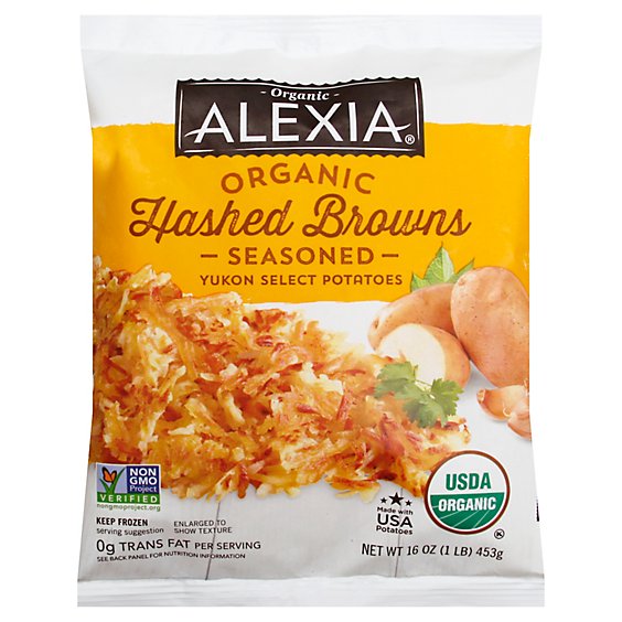 Alexia Hashed Browns Organic Seasoned Yukon Select Potatoes - 16 Oz