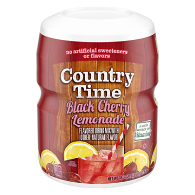 Country Time Black Cherry Lemonade Naturally Flavored Powdered Drink Mix Canister - 18.3 Oz