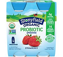 Stonyfield Organic Probiotic Strawberry Lowfat Yogurt Smoothie - 4-6 Fl. Oz.