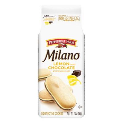 Pepperidge Farm Milano Cookies Lemon Flavored Chocolate - 7 Oz