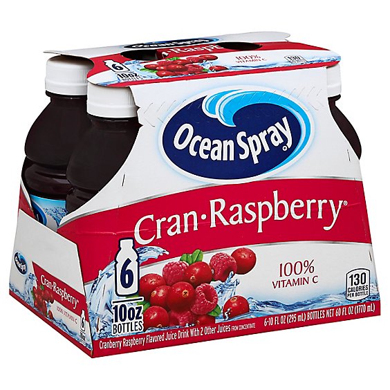 Ocean Spray Juice Drink Cran-Raspberry - 6-10 Fl. Oz.