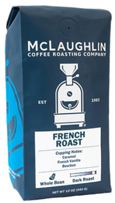 McLaughlin Coffee Coffee Whole Bean French Roast - 12 Oz