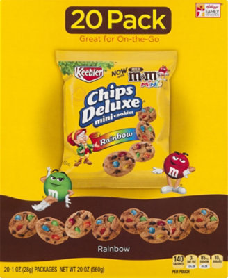  Keebler Chips Deluxe Cookies Mini Rainbow 20 Count - 20 Oz 
