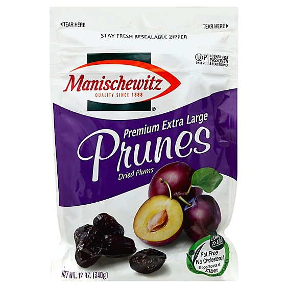 Manischewitz Prunes Dried Plums Premium Extra Large - 12 Oz