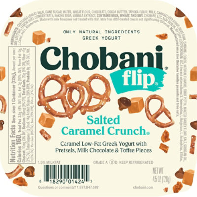 Chobani Flip Salted Caramel Chocolate and Toffee Crunch Low-Fat Greek Yogurt - 4.5 Oz - Image 2