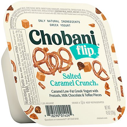 Chobani Flip Low-Fat Greek Yogurt Salted Caramel Crunch - 4.5 Oz - Image 1