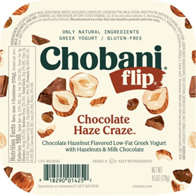 Chobani Flip Chocolate Hazelnut Haze Craze Low-Fat Greek Yogurt - 4.5 Oz - Image 2