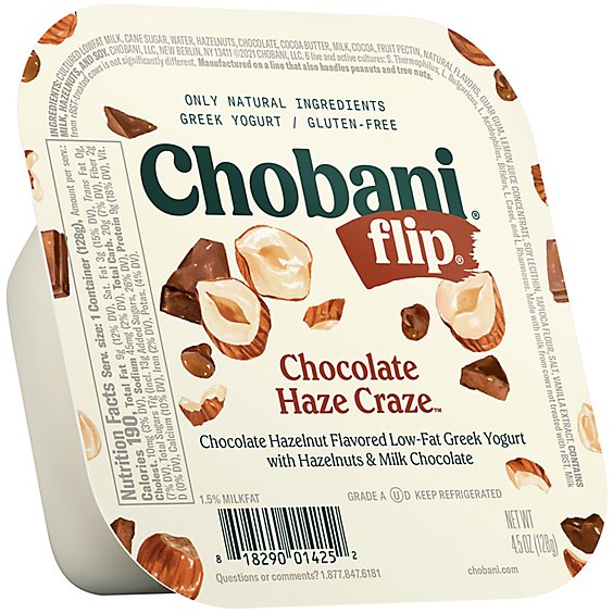 Chobani Flip Low-Fat Greek Yogurt Chocolate Haze Craze - 4.5 Oz