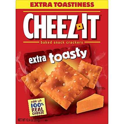 Cheez-It Cheese Crackers Baked Snack Extra Toasty - 12.4 Oz - Image 9