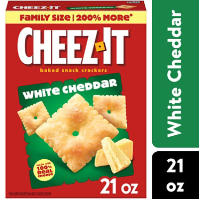 Cheez-It Cheese Crackers Baked Snack White Cheddar - 21 Oz - Image 1