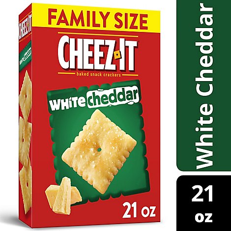 Cheez-It Cheese Crackers Baked Snack White Cheddar - 21 Oz
