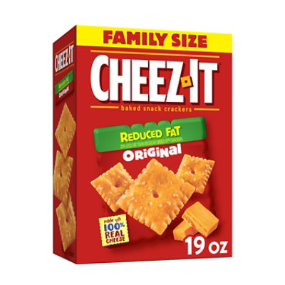 Cheez-It Cheese Crackers Baked Snack Reduce Fat Original - 19 Oz