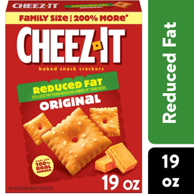 Cheez-It Cheese Crackers Baked Snack Reduce Fat Original - 19 Oz