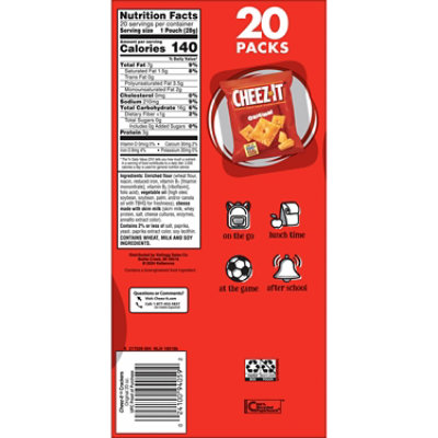 Cheez-It Baked Snack Original Cheese Crackers 20 Count - 20 Oz - Image 8