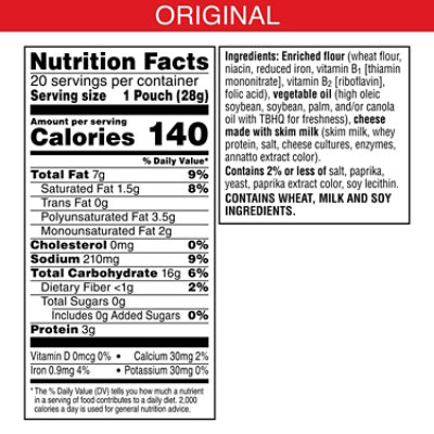 Cheez-It Cheese Crackers Original Baked Snack Crackers 20 Count - 20 Oz - Image 5